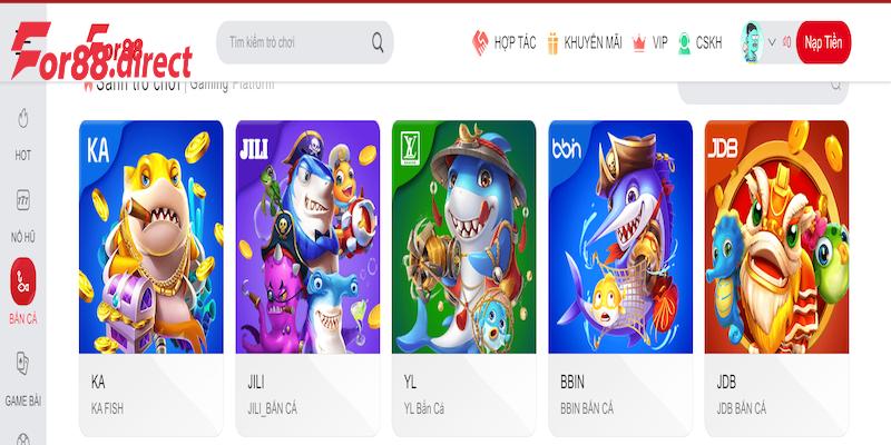 Các loại hình Bắn Cá For88 phổ biến