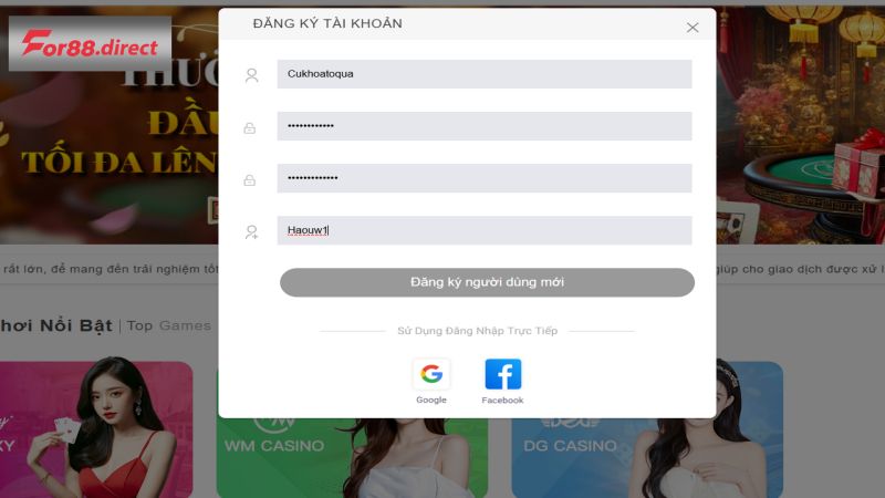 Việc đăng ký For88 cần lưu ý gì?