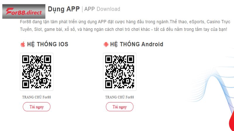 Tải App For88 với iOS