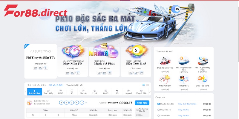 Các sản phẩm chủ lực trong chuyên mục xổ số For88